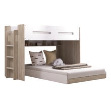 Campbell Single Over Double Bunk Bed with Shelves